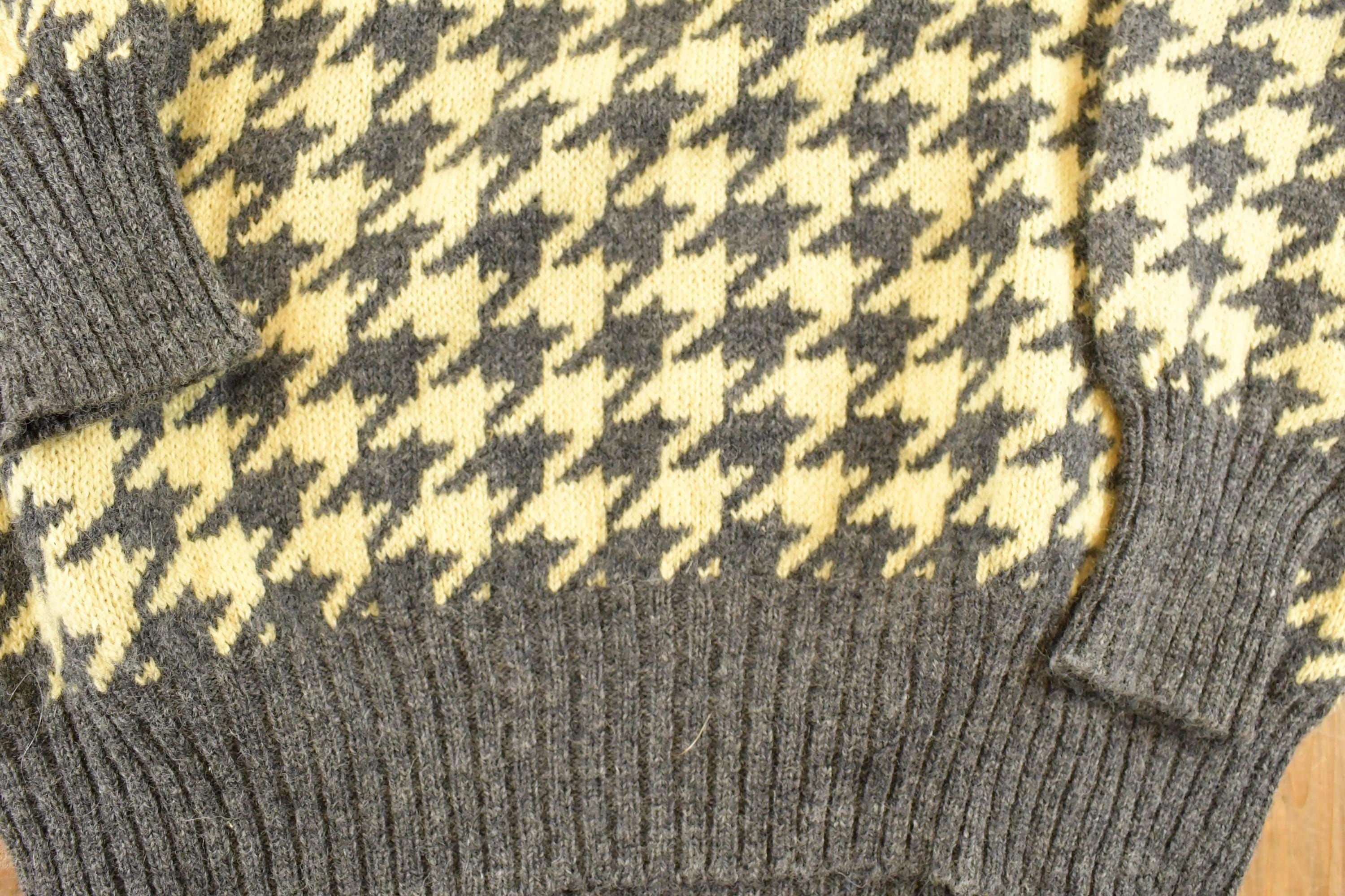 Vintage 1990s Crew Shetland Wool Knit Crewneck Sweater Mens M /