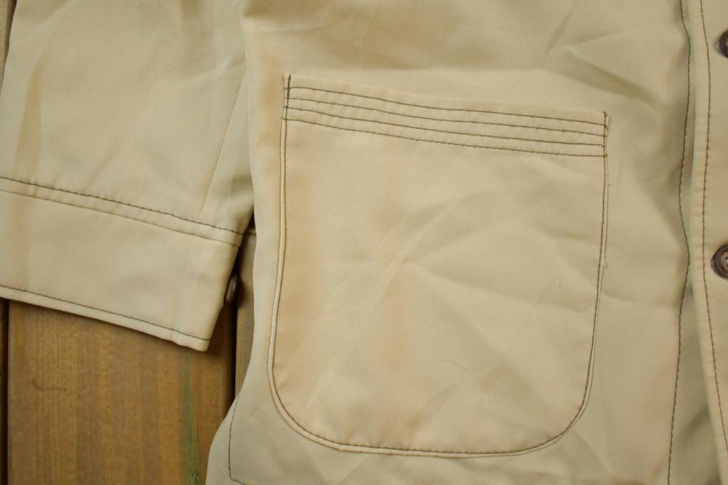 Vintage 1990s Field Stream Tan Windbreaker Button Up Jacket