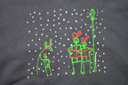 Vintage 1990s Stick Figure Christmas Sweater