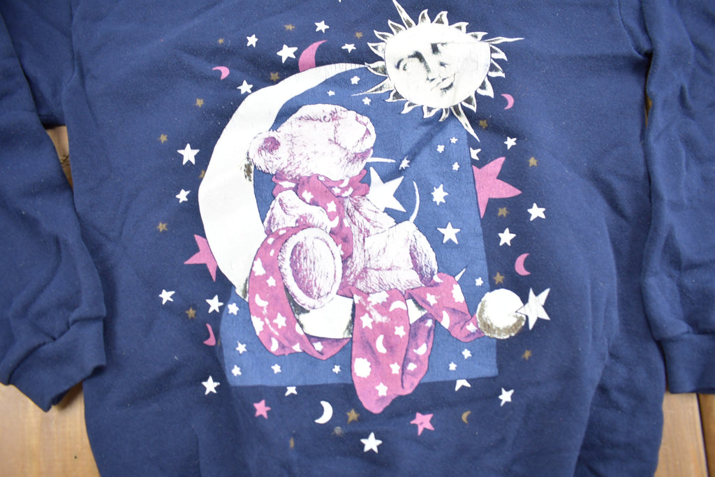Vintage 1990s Cute Teddy Bear Graphic Crewneck Sweater