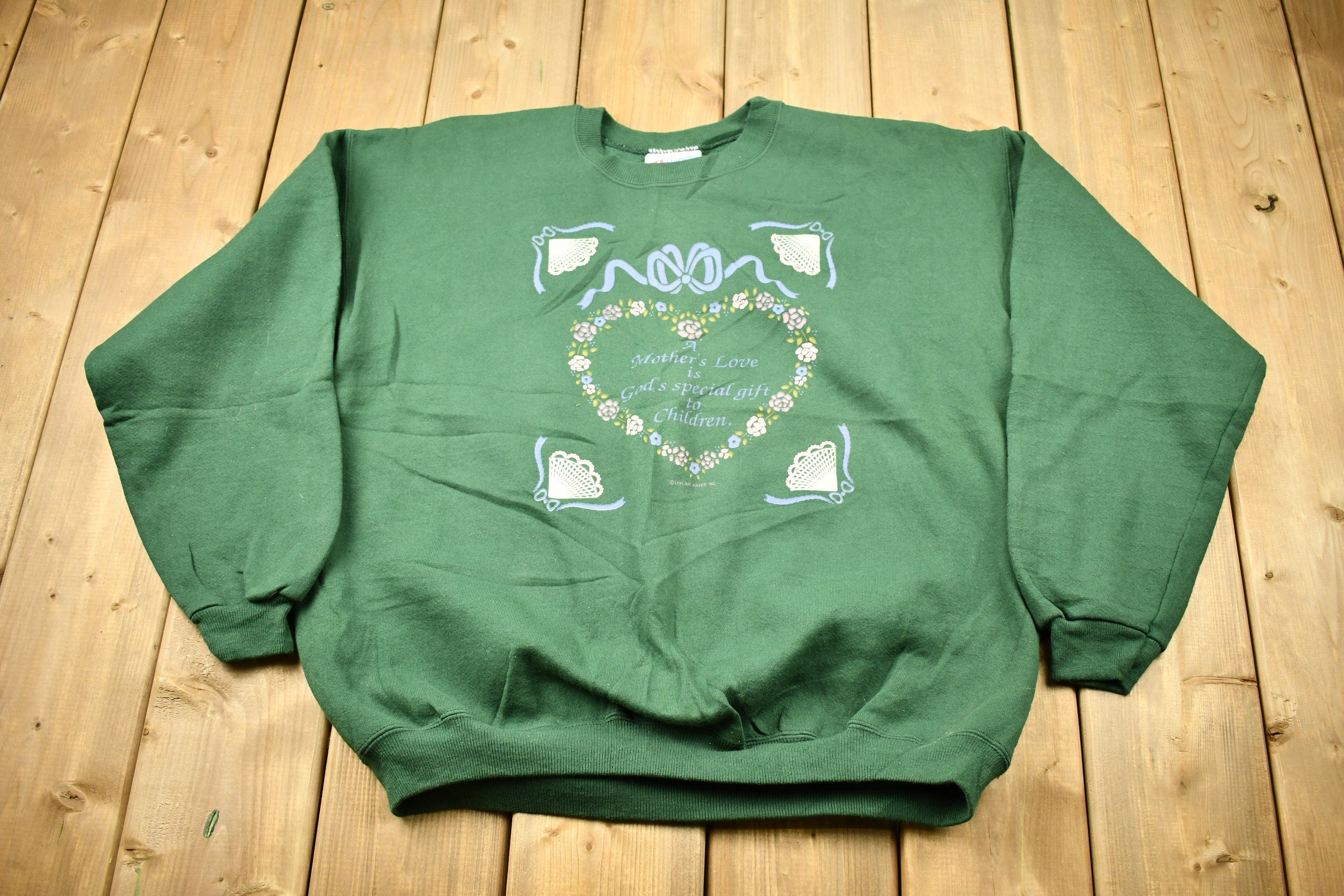 Vintage 1991 A Mothers Love Cute Crewneck Sweater