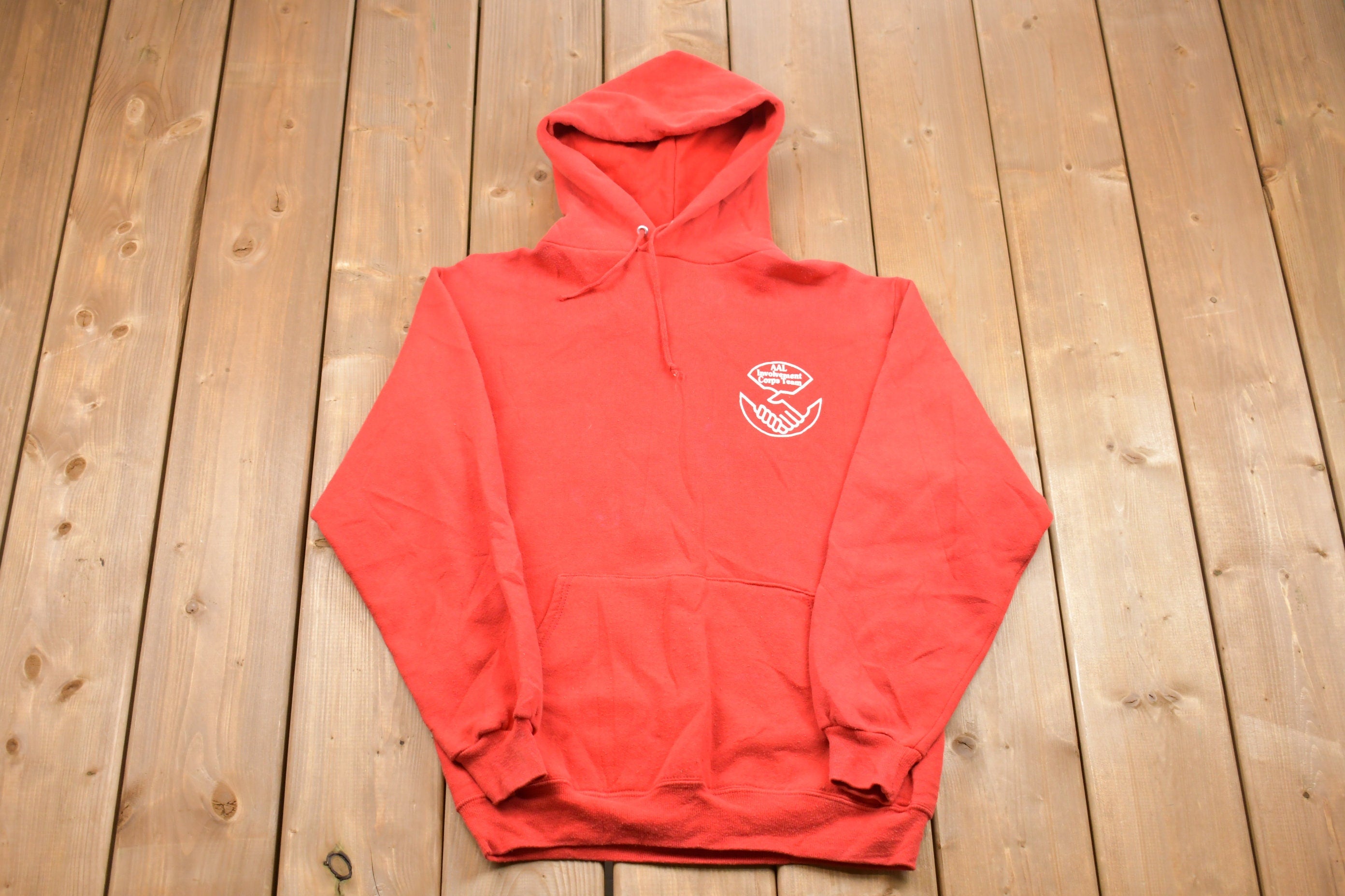 Vintage 1990s Jansport AAL Corps Team Graphic Hoodie