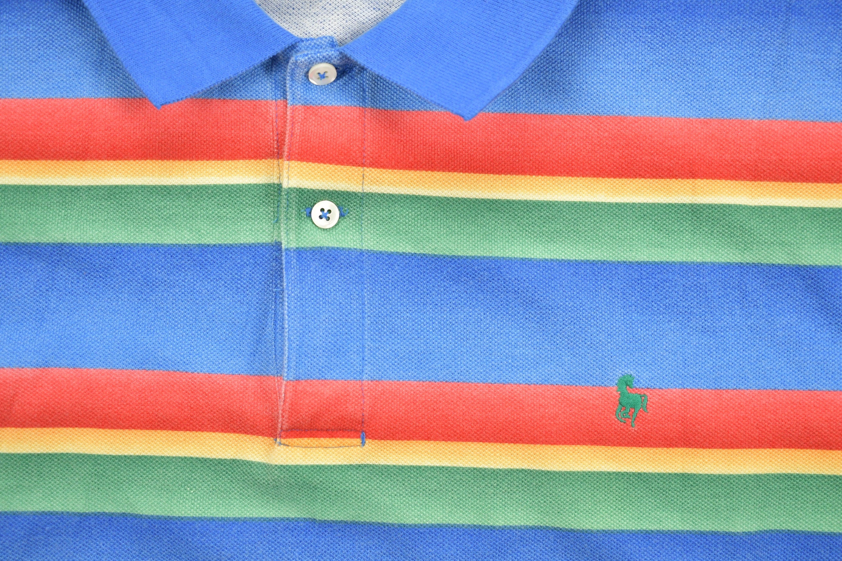 Vintage 1990s Hunt Club Striped Polo Shirt