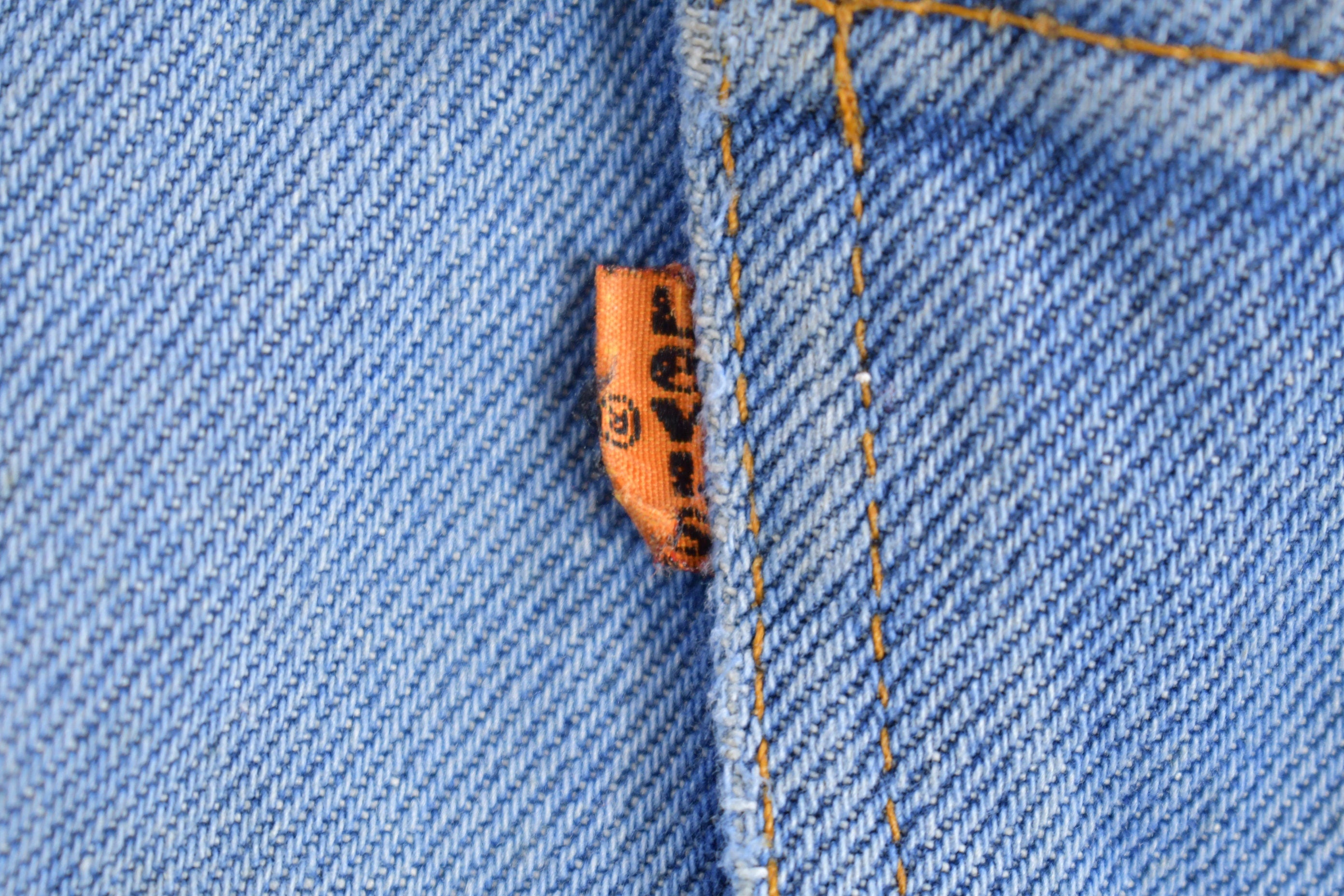 Vintage 1970s Levi's Orange Tab Jeans Size 37 x 28