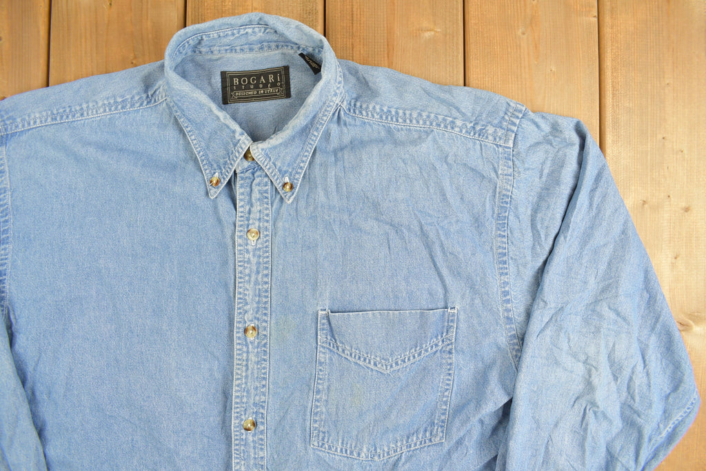 Vintage 1990s Bogari Denim Button Up Shirt