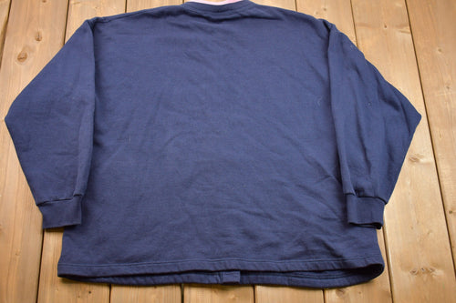 Vintage 1990s Morning Sun Fleece Sweater / Sportswear / 90s Crewneck / Flowers / Athleisure / Hiking