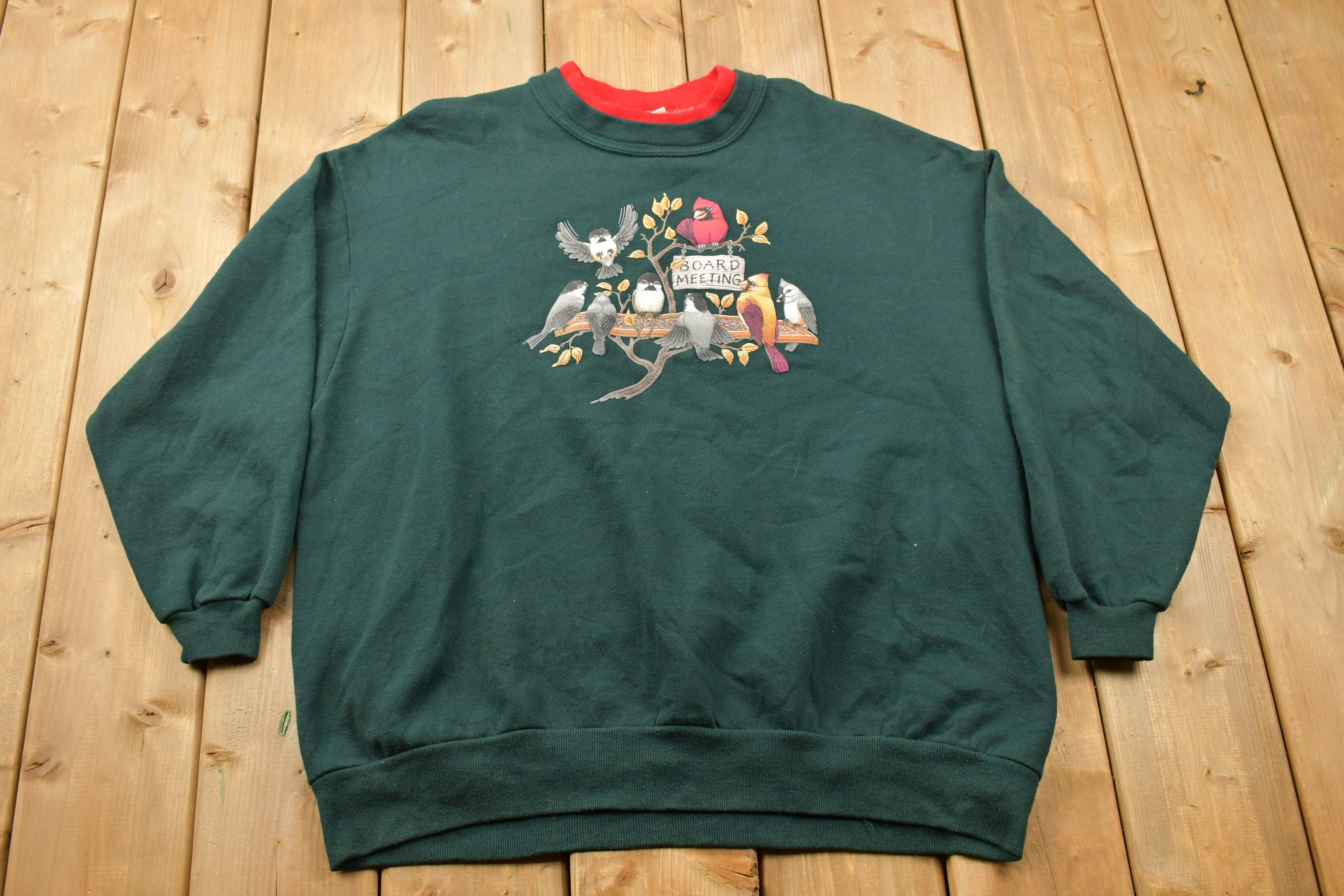 Vintage 1990s Bird Theme Crewneck Sweater