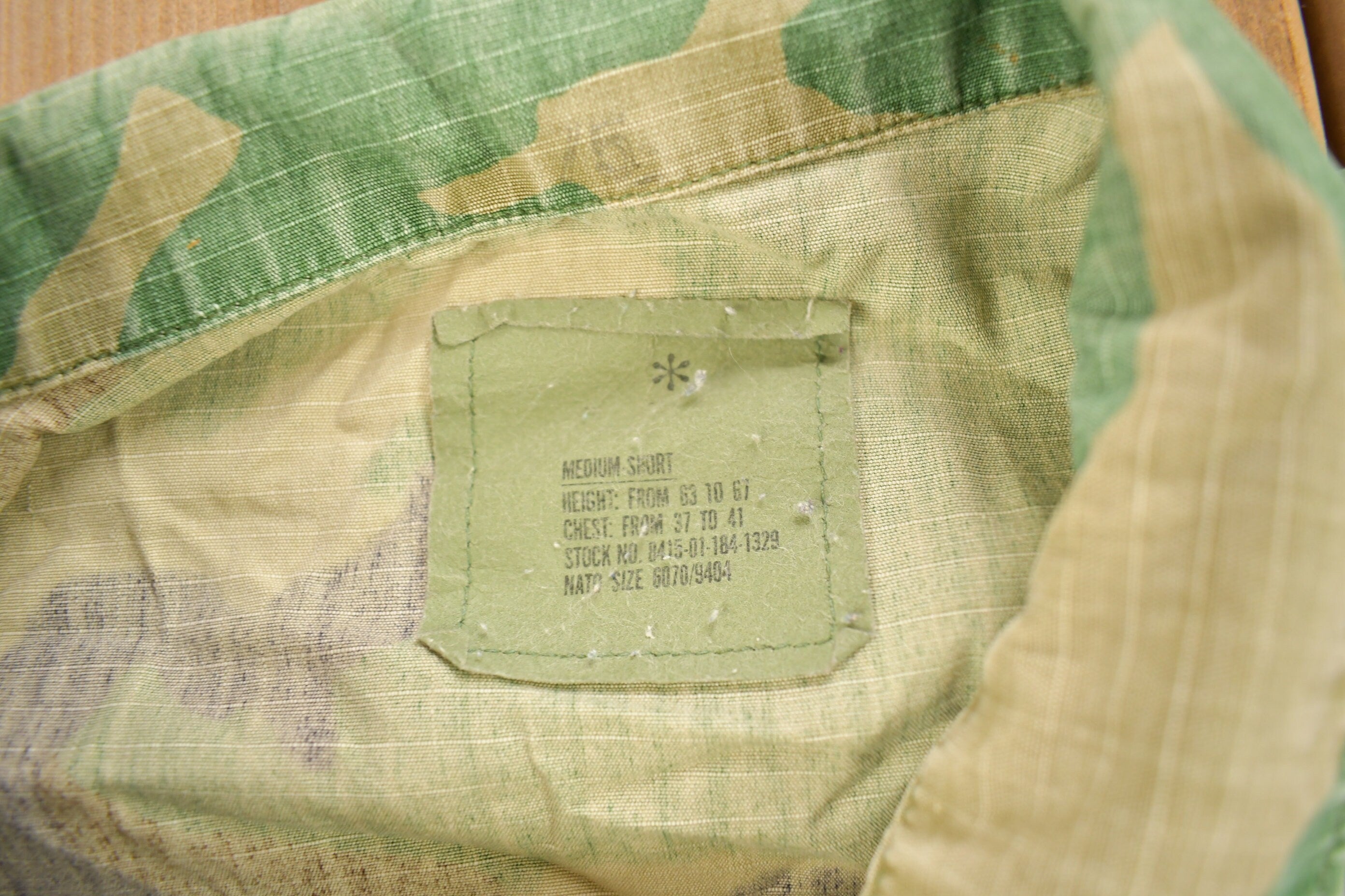 Vintage Military Woodland Camouflaged Button Up Shirt
