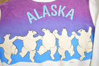 Vintage 1990s Alaska Dancing Polar Bears Souvenir Travel Crewneck Sweatshirt Made In USA