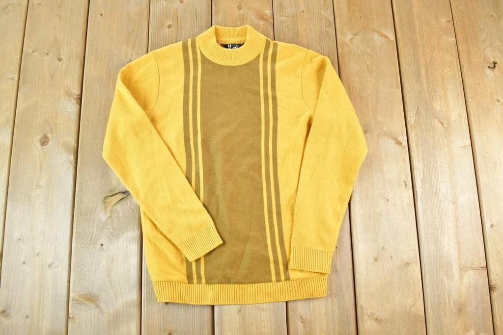 Vintage 1960s Marien Knit Abstract Pattern Crewneck Sweater