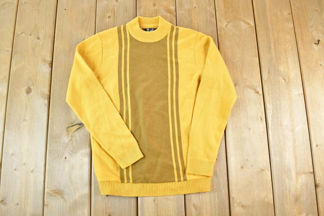 Vintage 1960s Marien Knit Abstract Pattern Crewneck Sweater