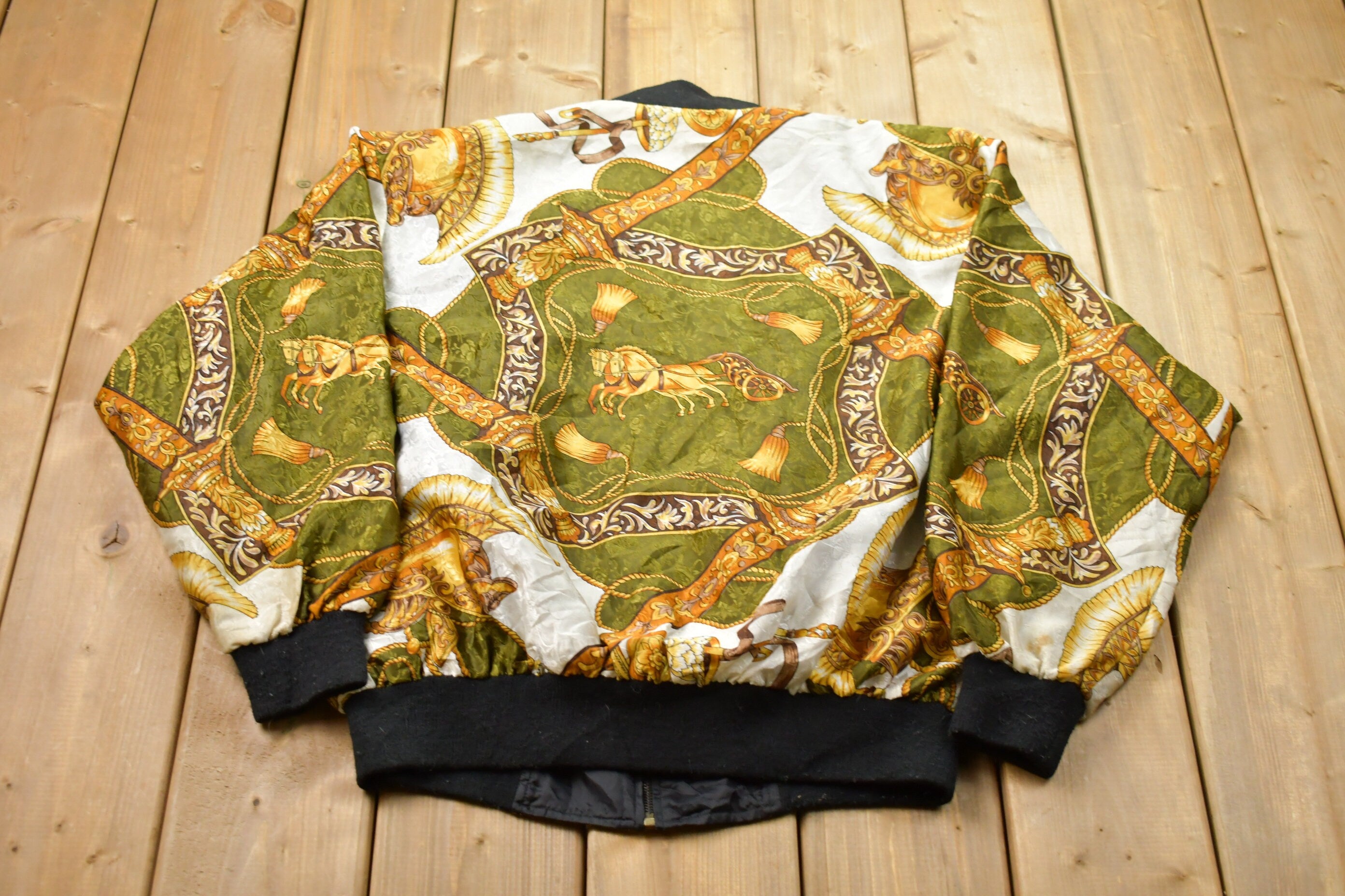 Vintage 1990s Satin All Over Print Jacket