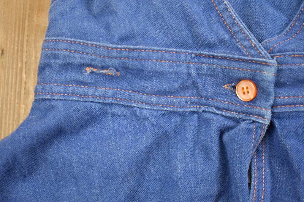 Vintage 1990s Girls Embroidered Denim Dress