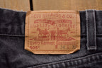 Vintage 1990s Black Levi's 505 Red Tab Denim Jeans Size 32 x 31.5