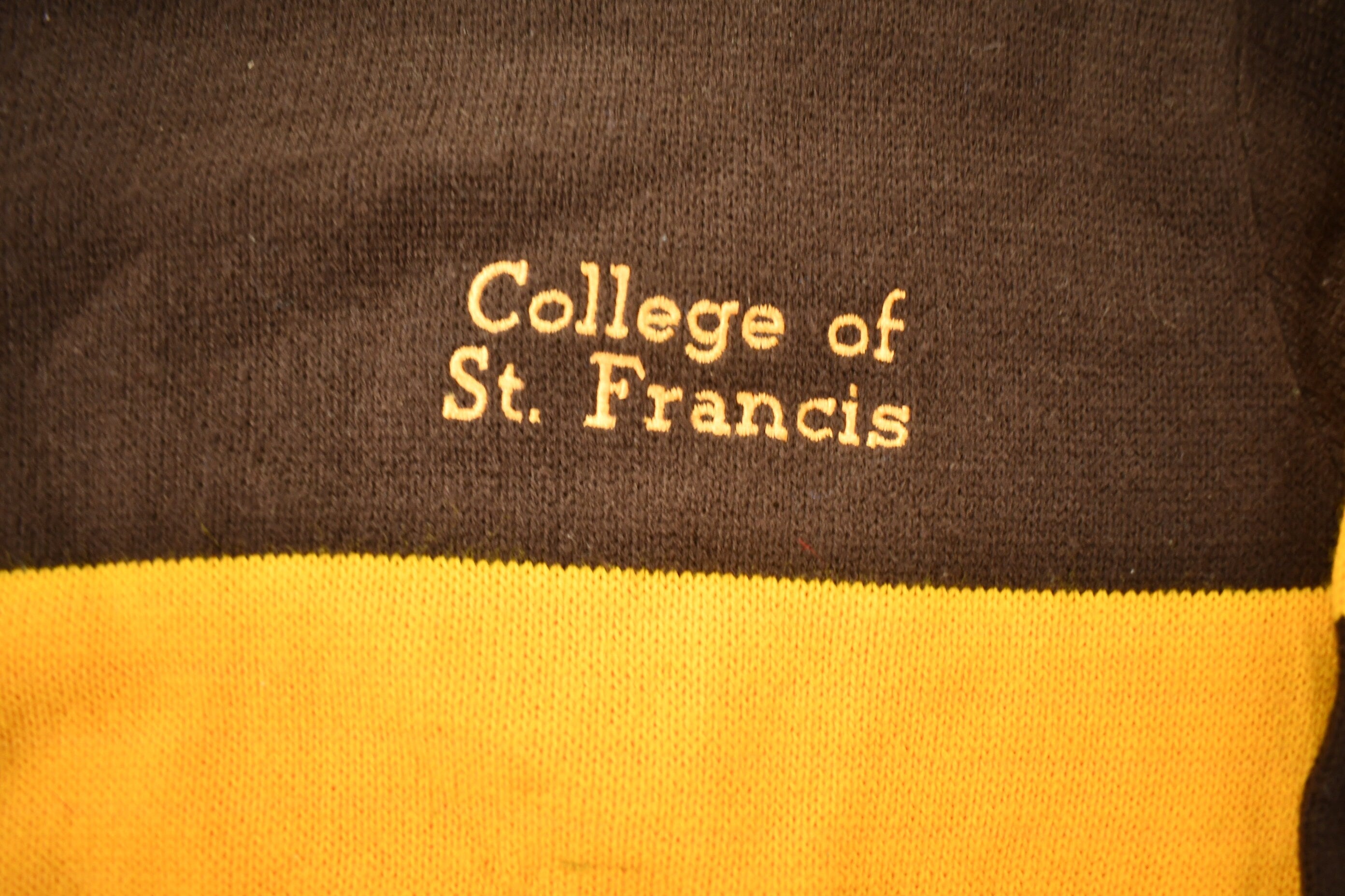 Vintage 1970s College Of St Francis Knitted Crewneck Sweater