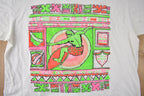 Vintage 1990s Surfing Theme Single Stitch Graphic T Shirt Made In Canada Size XL