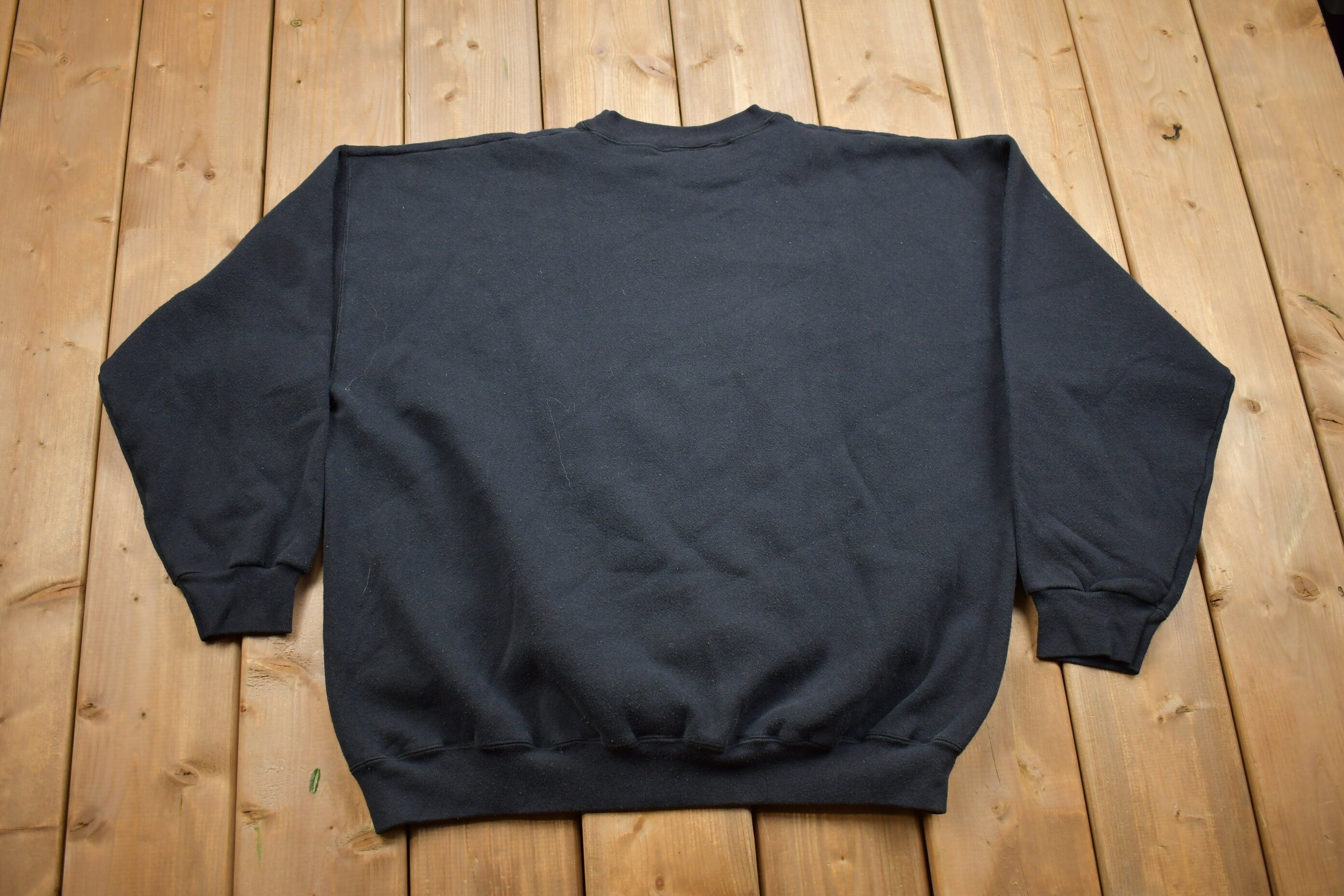 Vintage 1990s Blank Black Crewneck Sweatshirt