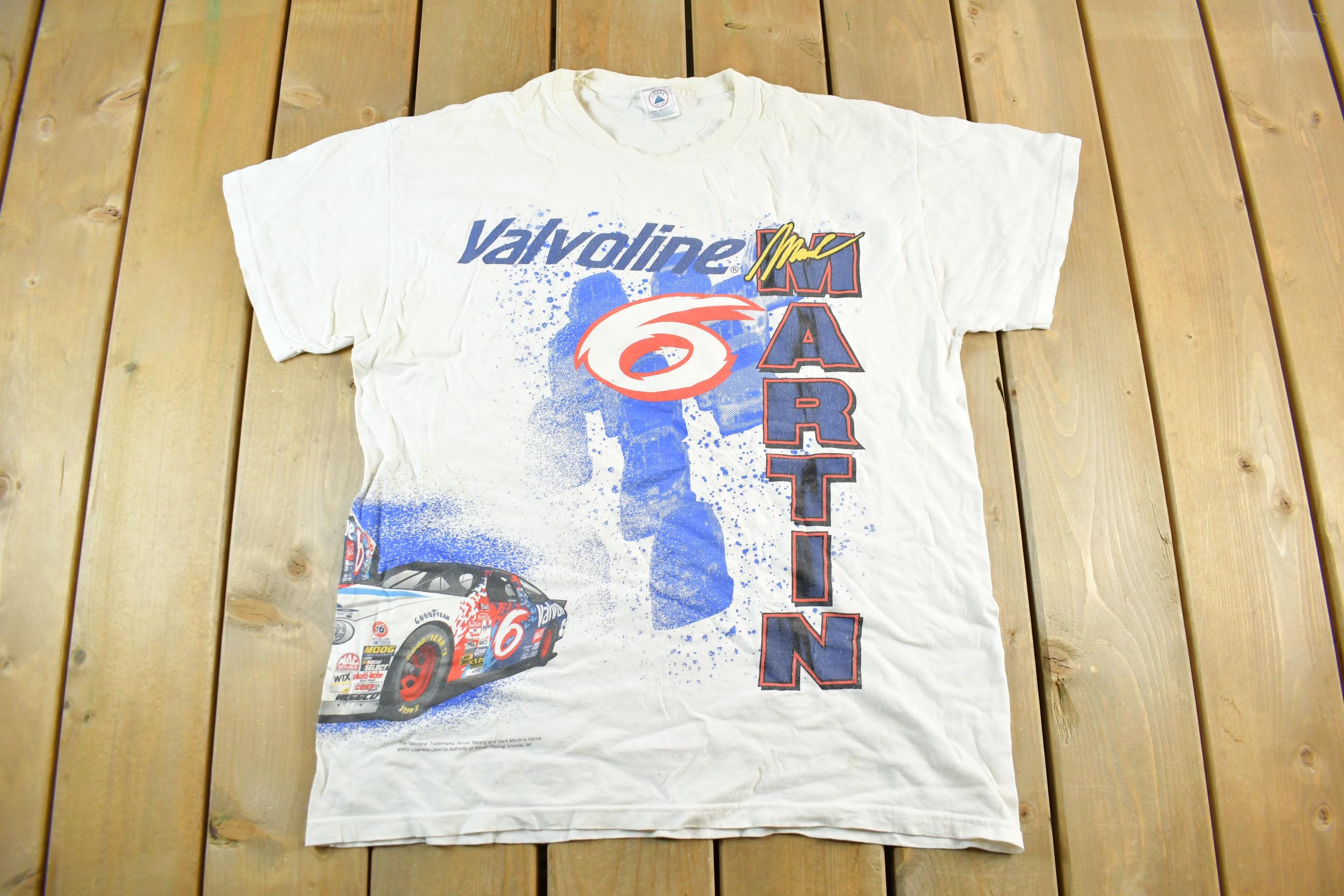 Vintage 2000s Valvoline NASCAR Racing Graphic T-Shirt Men's Large
