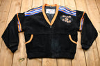 Vintage 1980s Slam Dunk Basketball Patchwork Suede Jacket