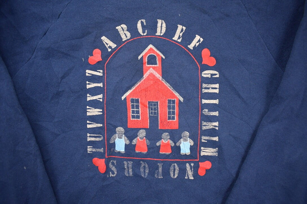 Vintage 1990s Alphabet School Crewneck Sweatshirt