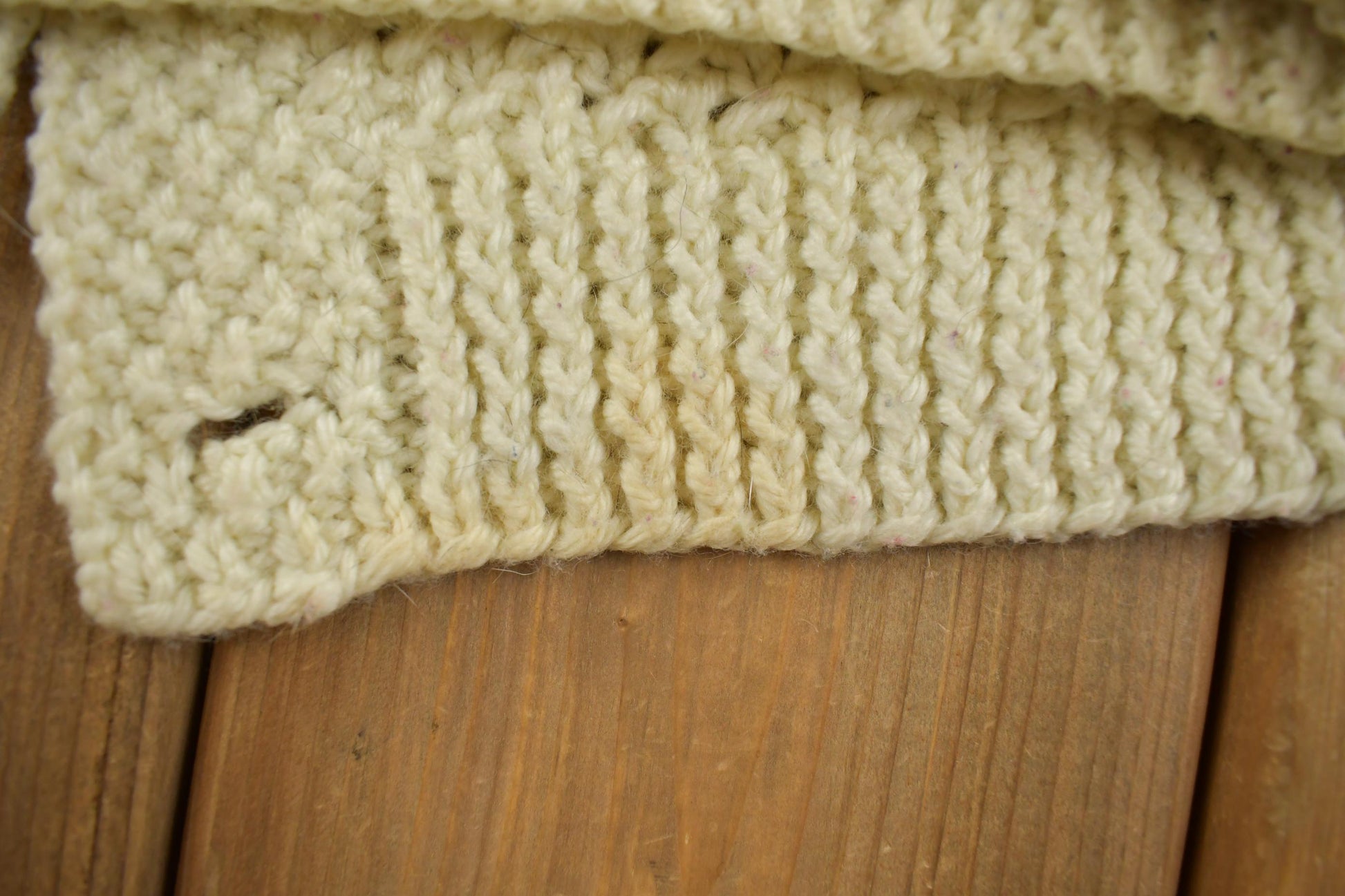 Vintage 1990s Cable Knit Crewneck Cardigan Sweater