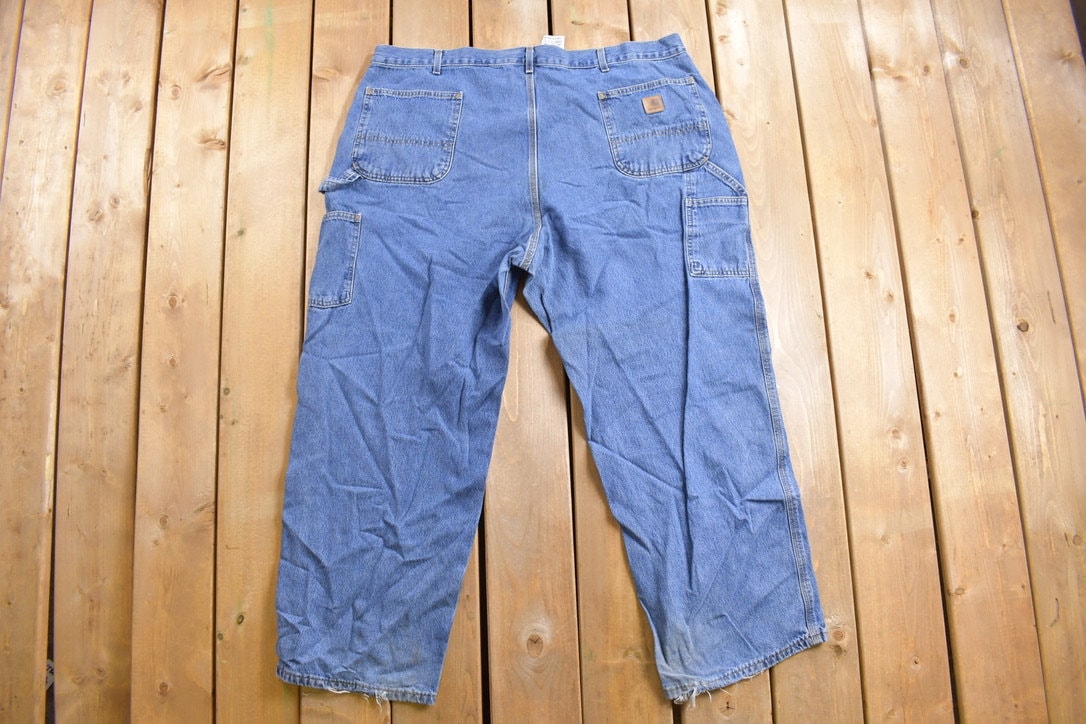 Vintage 1990s Carhartt Denim Work Pants Size 44 x 29