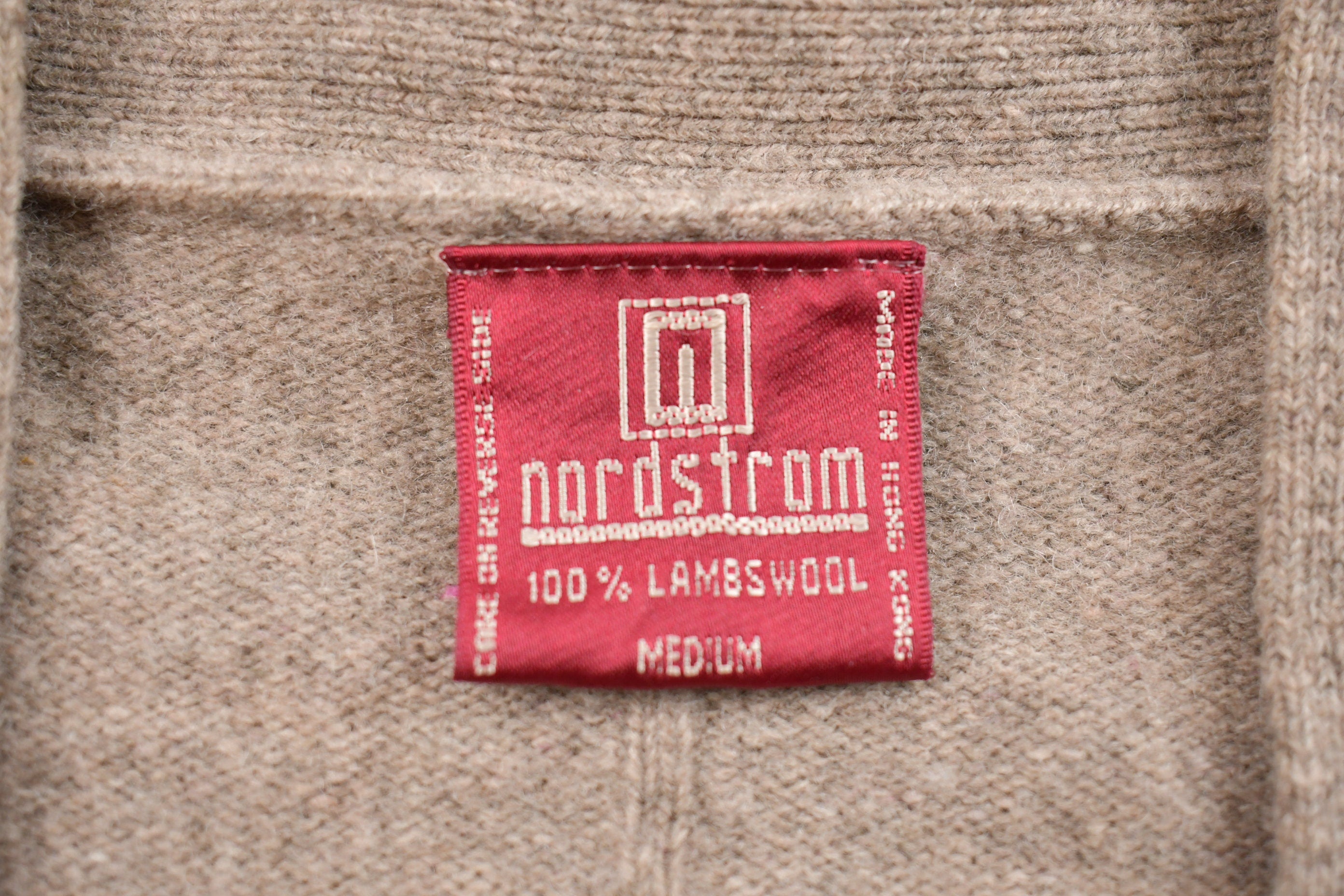 Vintage 1990s Nordstrom Knitted Lambswool Cardigan Sweater