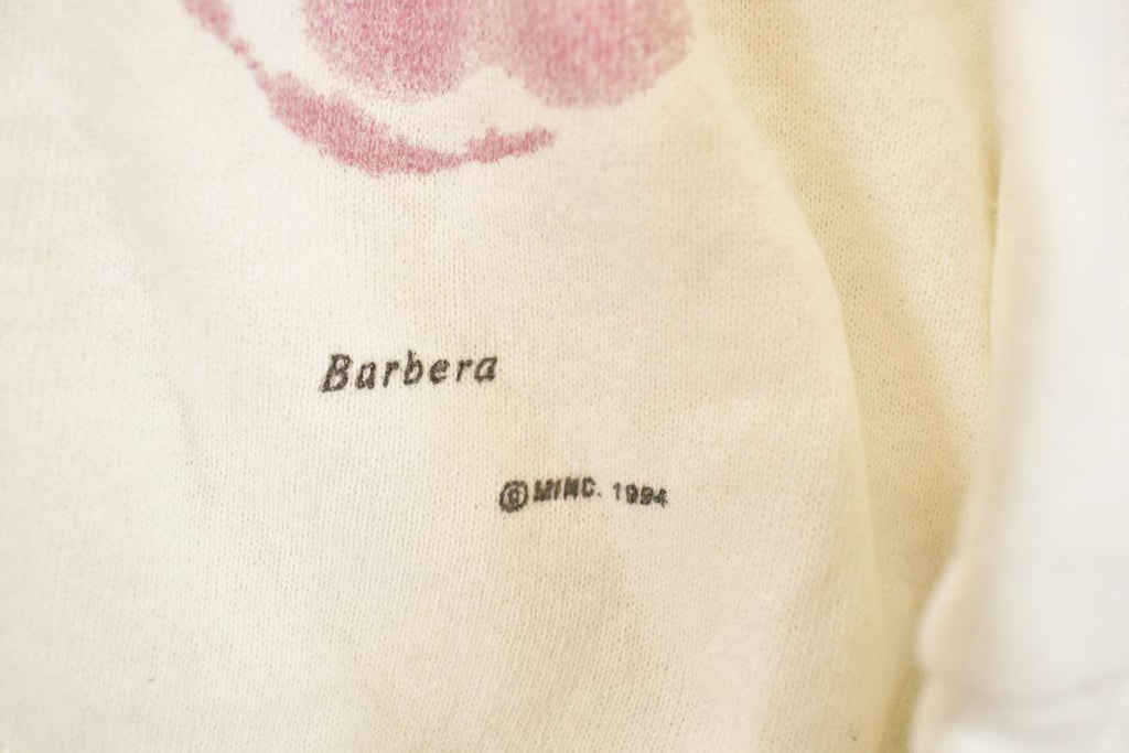 Vintage 1994 Artsy Wine Stain Graphic Print Crewneck Sweatshirt Women's M