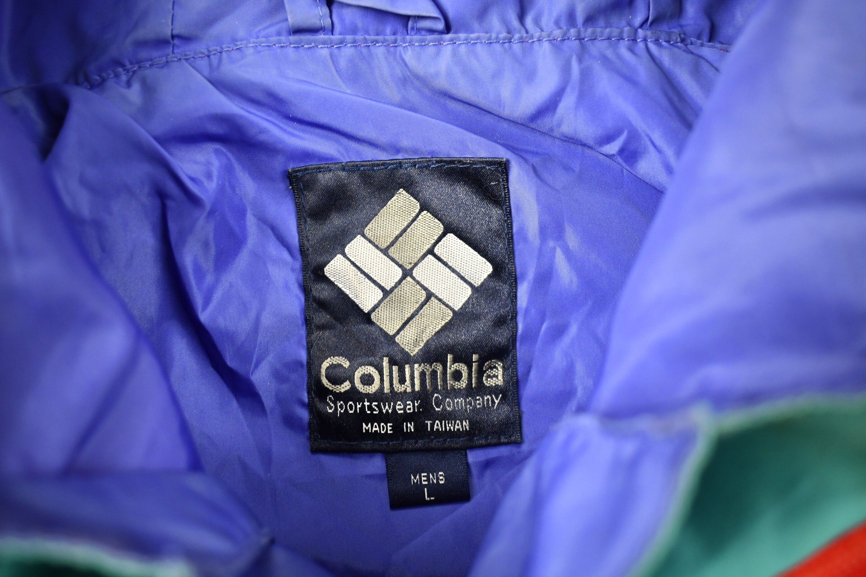 Vintage 1980s Columbia Sportswear Quarter Zip Windbreaker Jacket