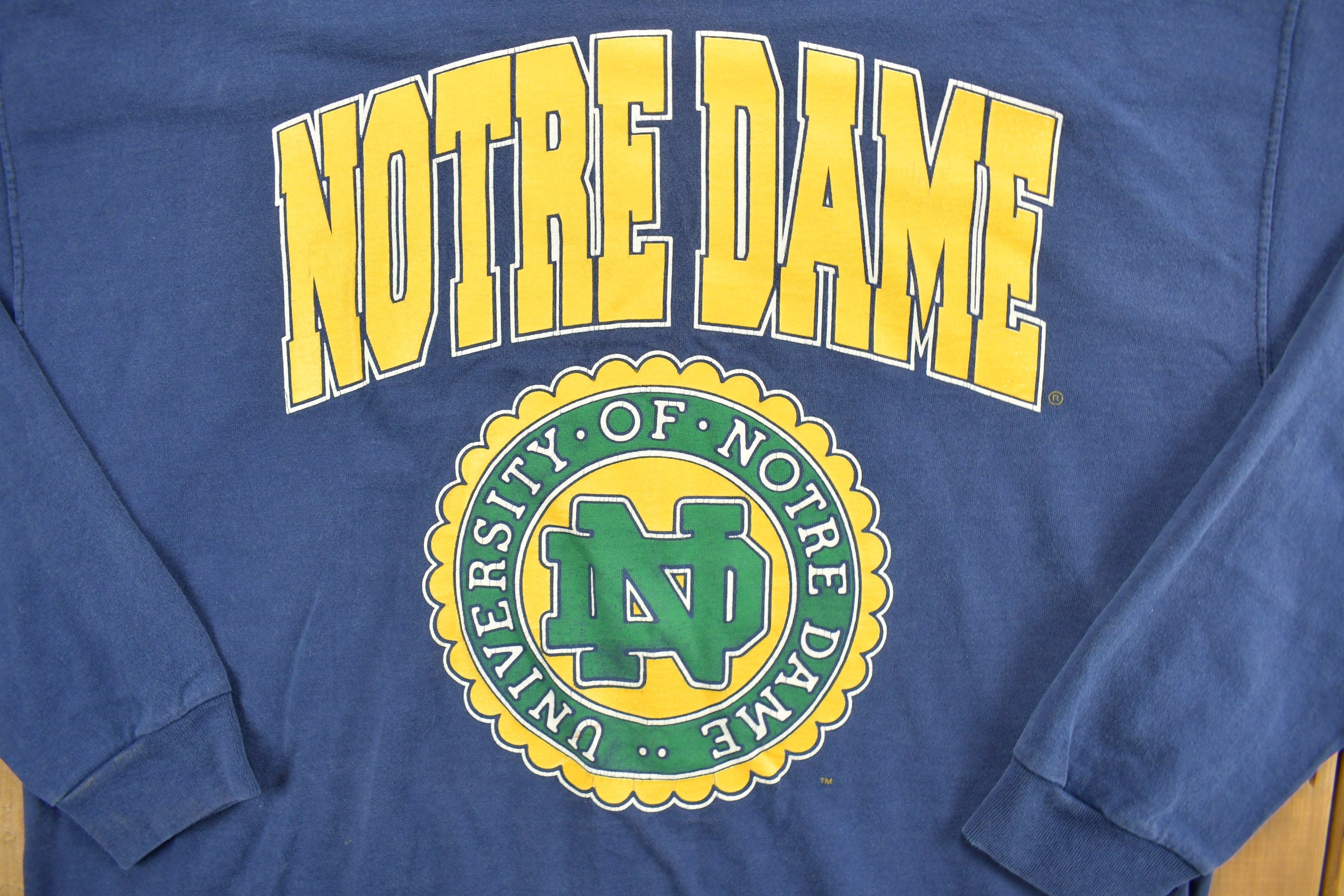 Vintage 1990s University Of Notre Dame Long Sleeve T-Shirt
