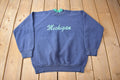 Vintage 1980s Michigan Embroidered Crewneck Sweatshirt  80s Crewneck  Souvenir Sweater  Streetwear  Made In USA