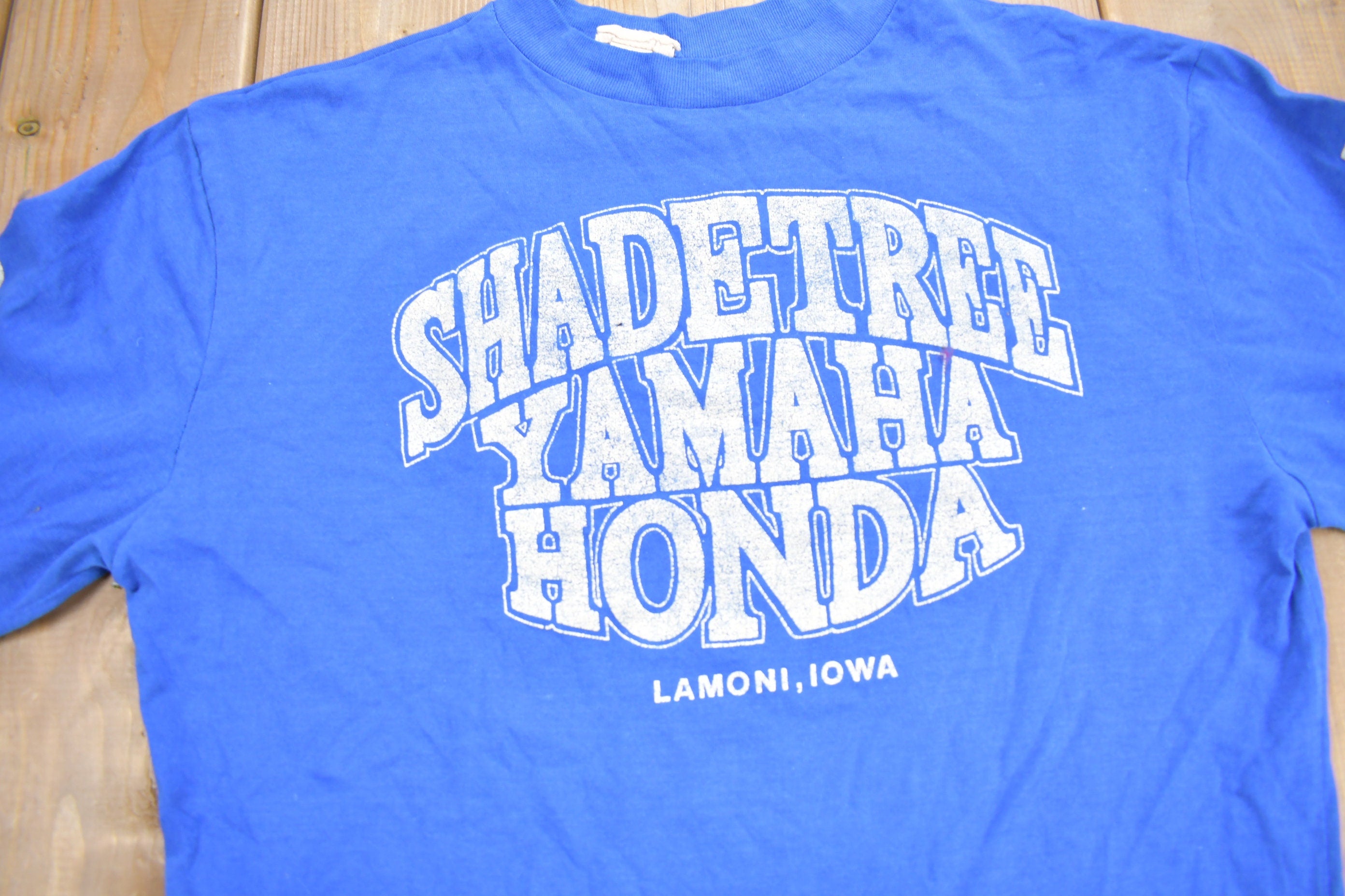 Vintage 1990s Shadetree Yamaha Honda Lamoni Iowa Graphic T Shirt