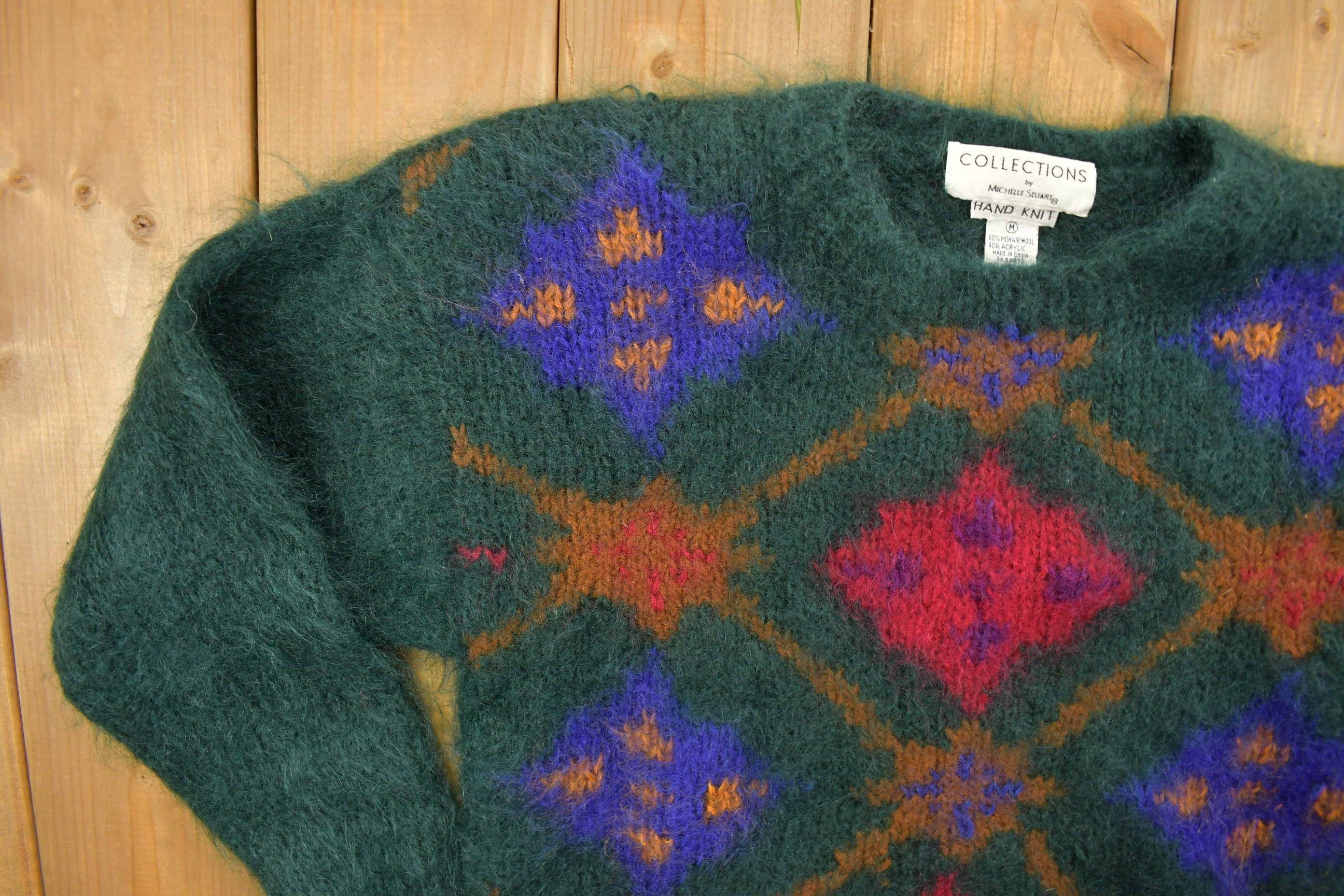 Vintage 1990s Michelle Stuart Mohair Knit Sweater