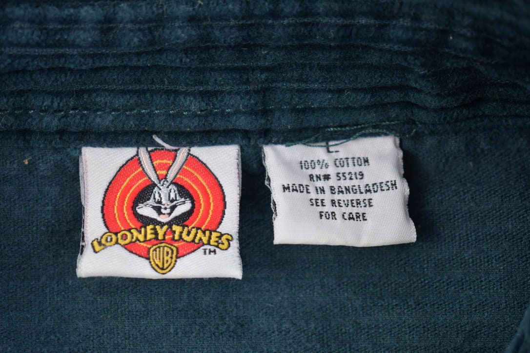 Vintage 1990s Tweety Bird Corduroy Button Up Shirt