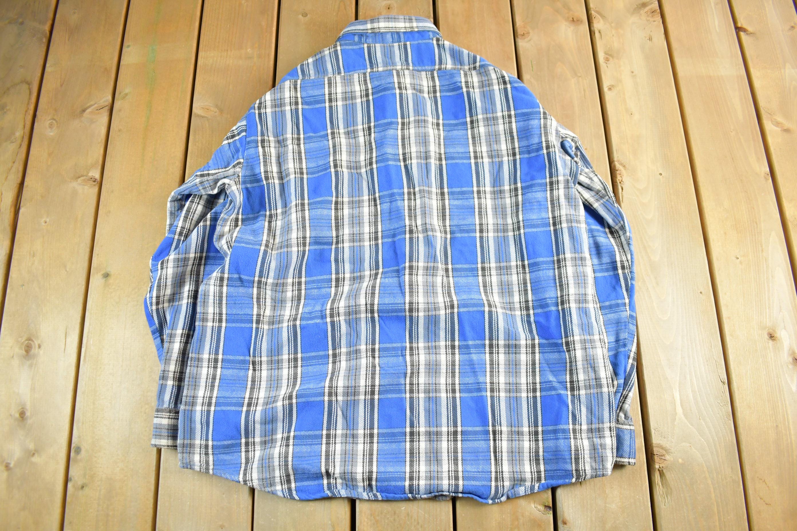 Vintage 1990s OshKosh B'Gosh Plaid Flannel Button Up Shirt Men's XL