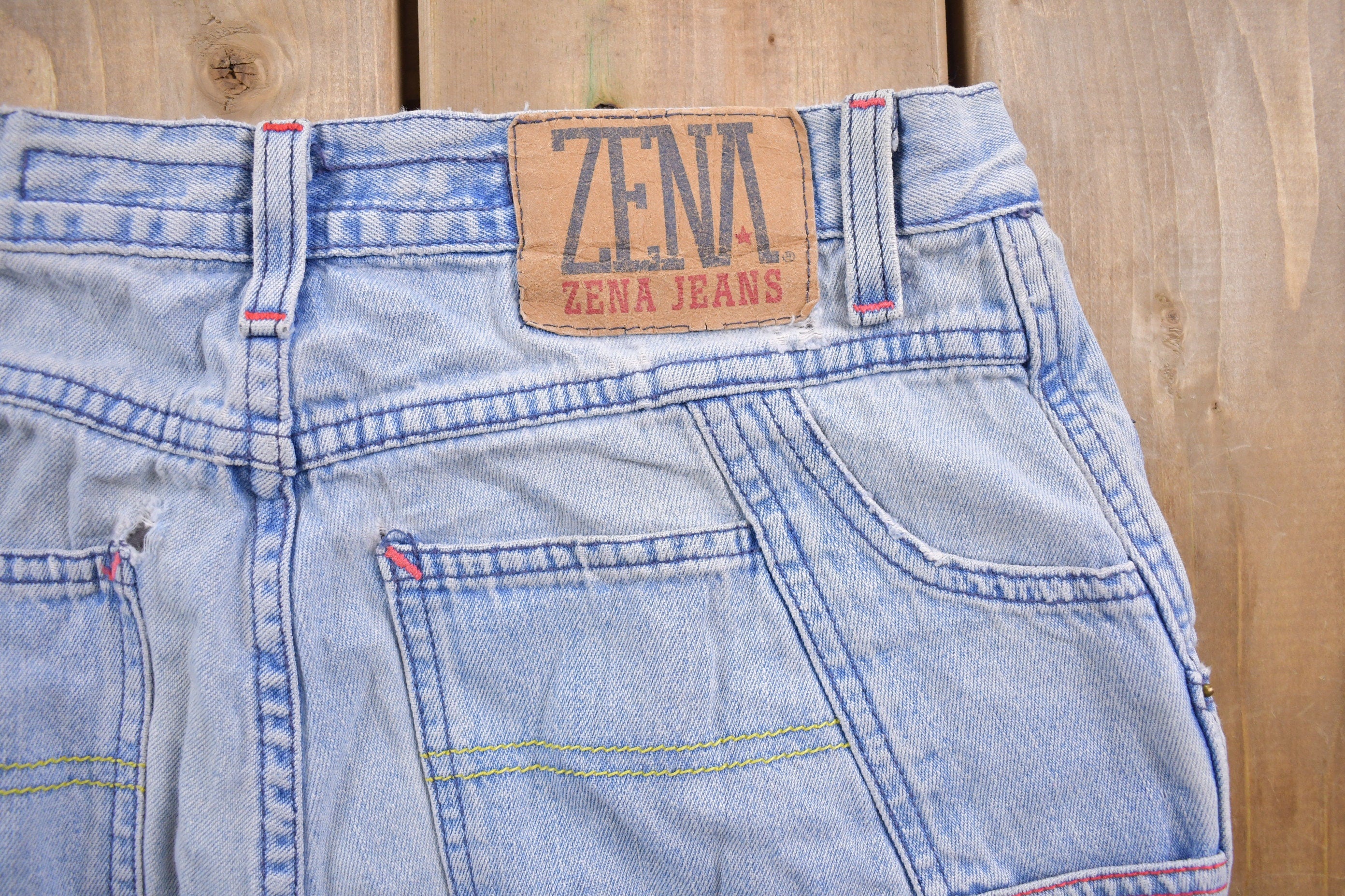Vintage 1990s Zena Cargo Jean Shorts