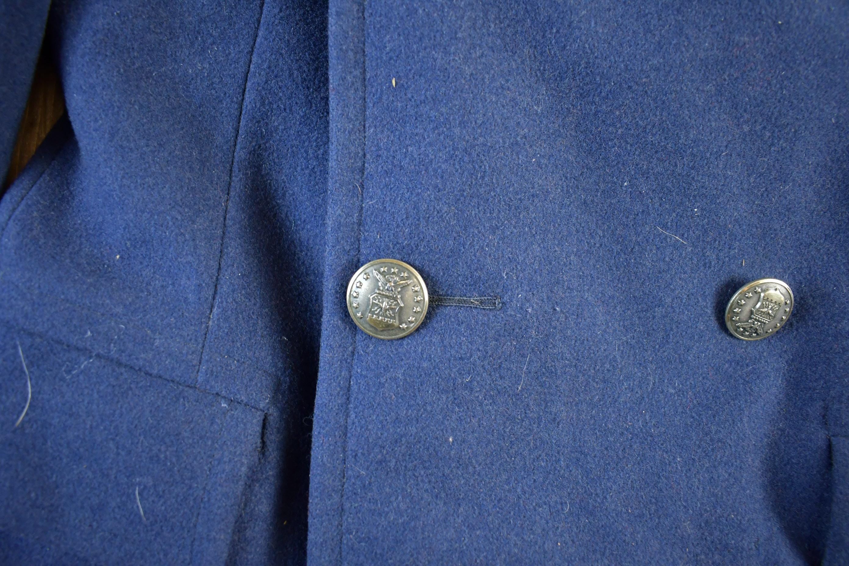 Vintage 1950s Air Force Wool Trench Coat Men's XS