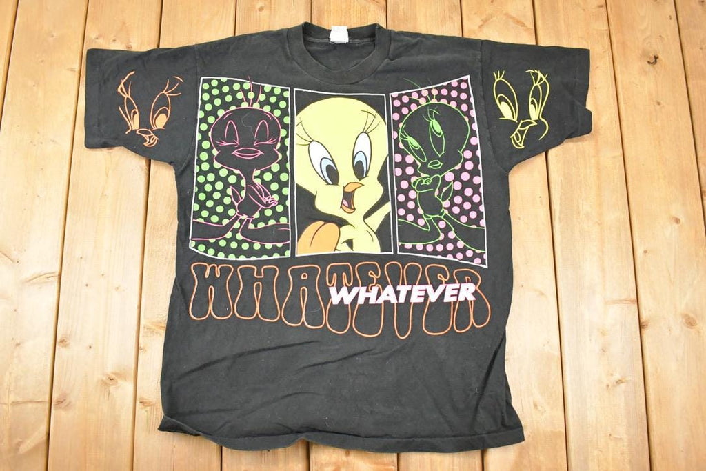 Vintage 1990s Looney Tunes Tweety Bird My Opinion Souvenir T-Shirt Women's XL