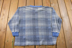 Vintage 1990s Premier Plaid Crewneck Sweatshirt