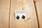 Vintage 1980s Black & Gold Earrings
