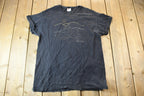 Vintage 1990s Bead and Rhinestone Embroidered Cuffed Sleeved Souvenir Arizona Western Vista Graphic T-Shirt