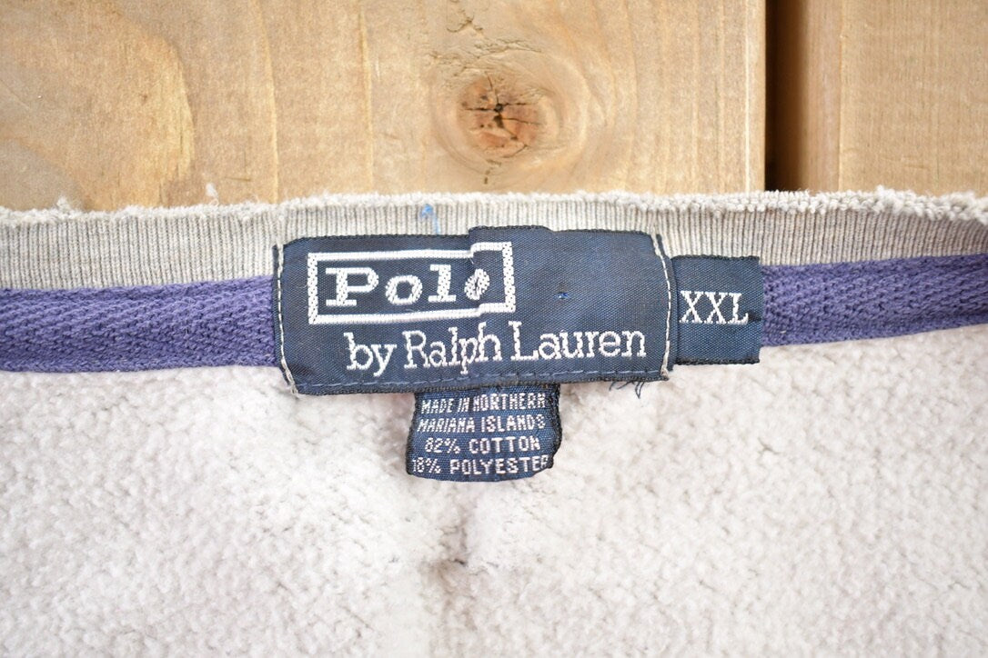 Vintage 1990s Polo Ralph Lauren Grey Crewneck