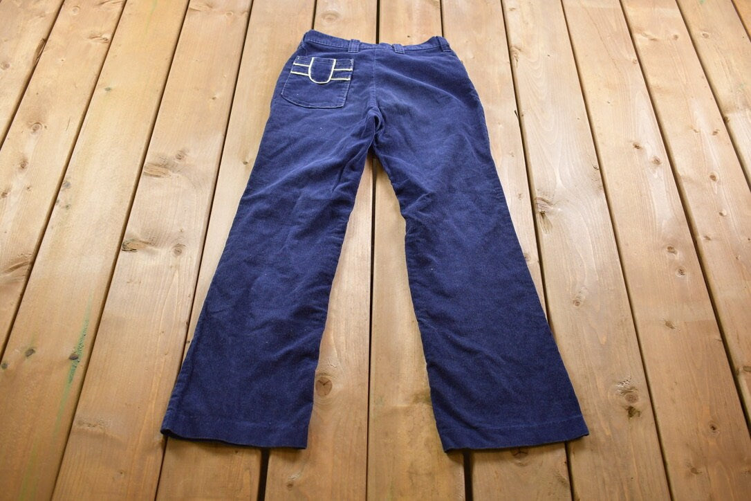 Vintage 1970s Cordarouy Bell Bottom Pants Size 24 x 28