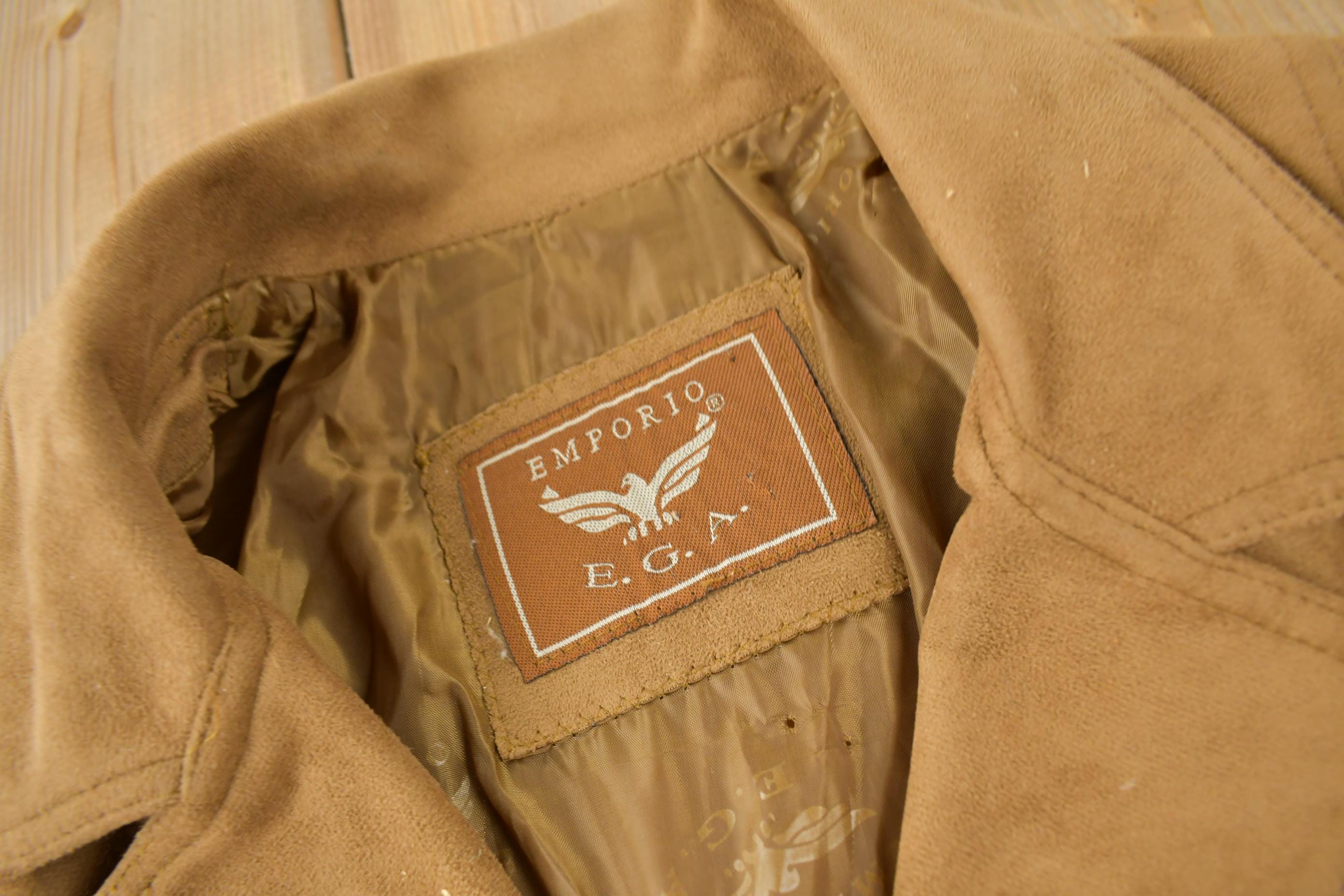 Vintage 1970s Emporio Suede Leather Blazer Jacket