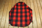 Vintage 1980s Woolrich Buffalo Plaid Flannel Button Up Shirt Men's Large