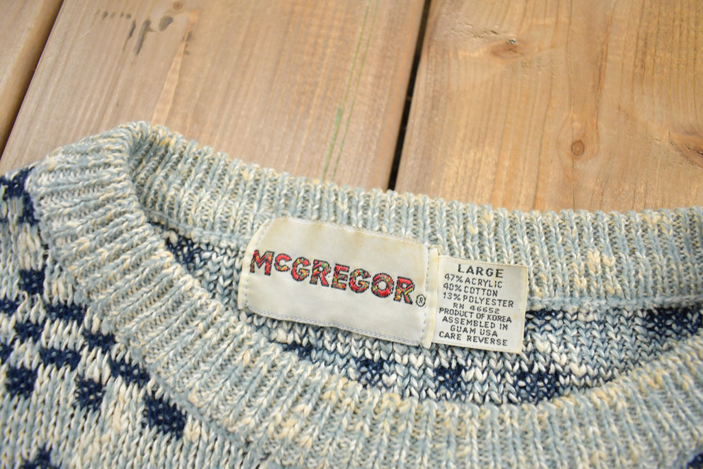 Vintage 1990s McGregor Geometric Patterned Crewneck Sweater