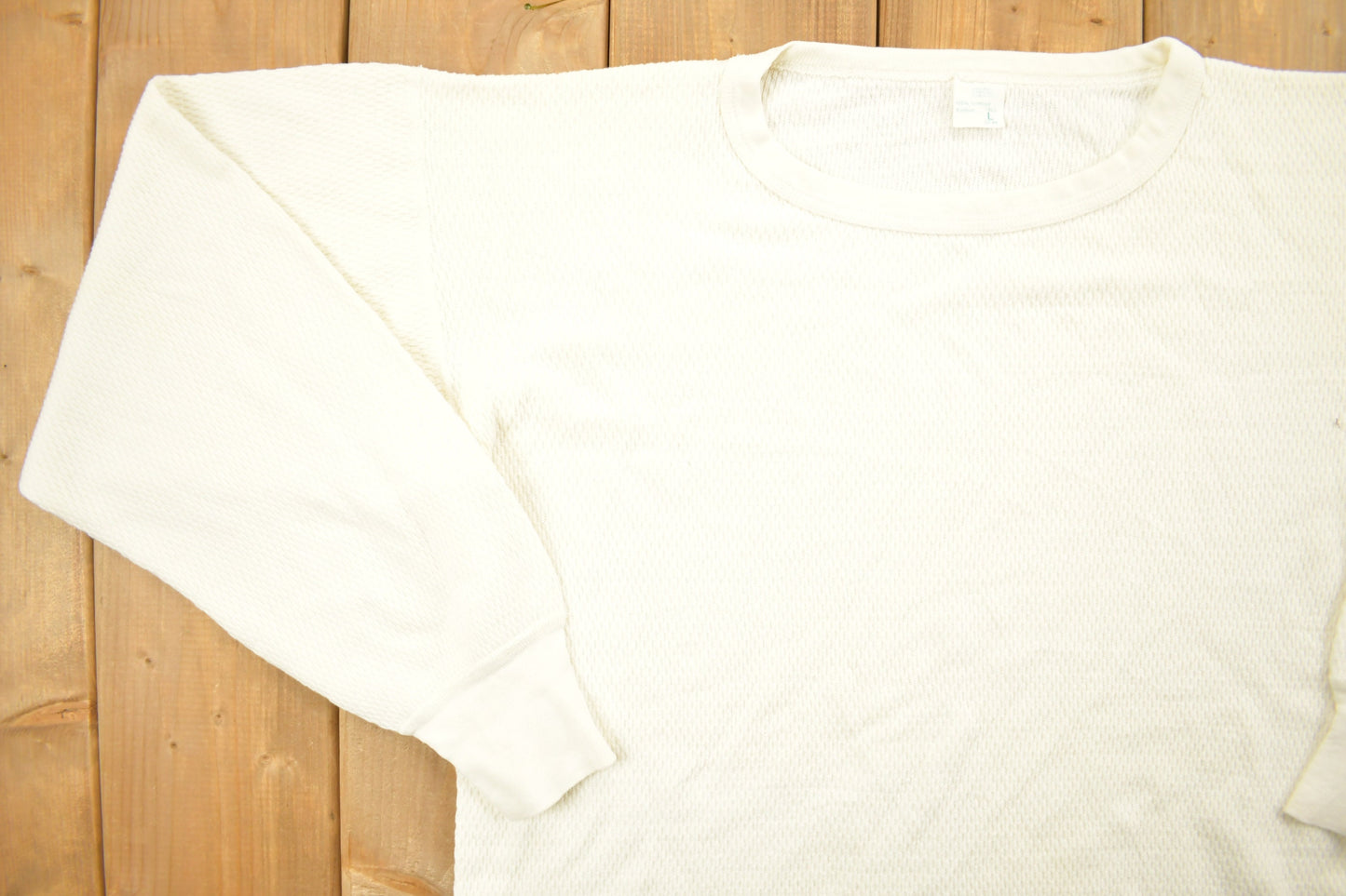 Vintage 1980s Blank White Sweater / 80s Crewneck / Essential / Under Shirt / 80s Blank / Slim Fit