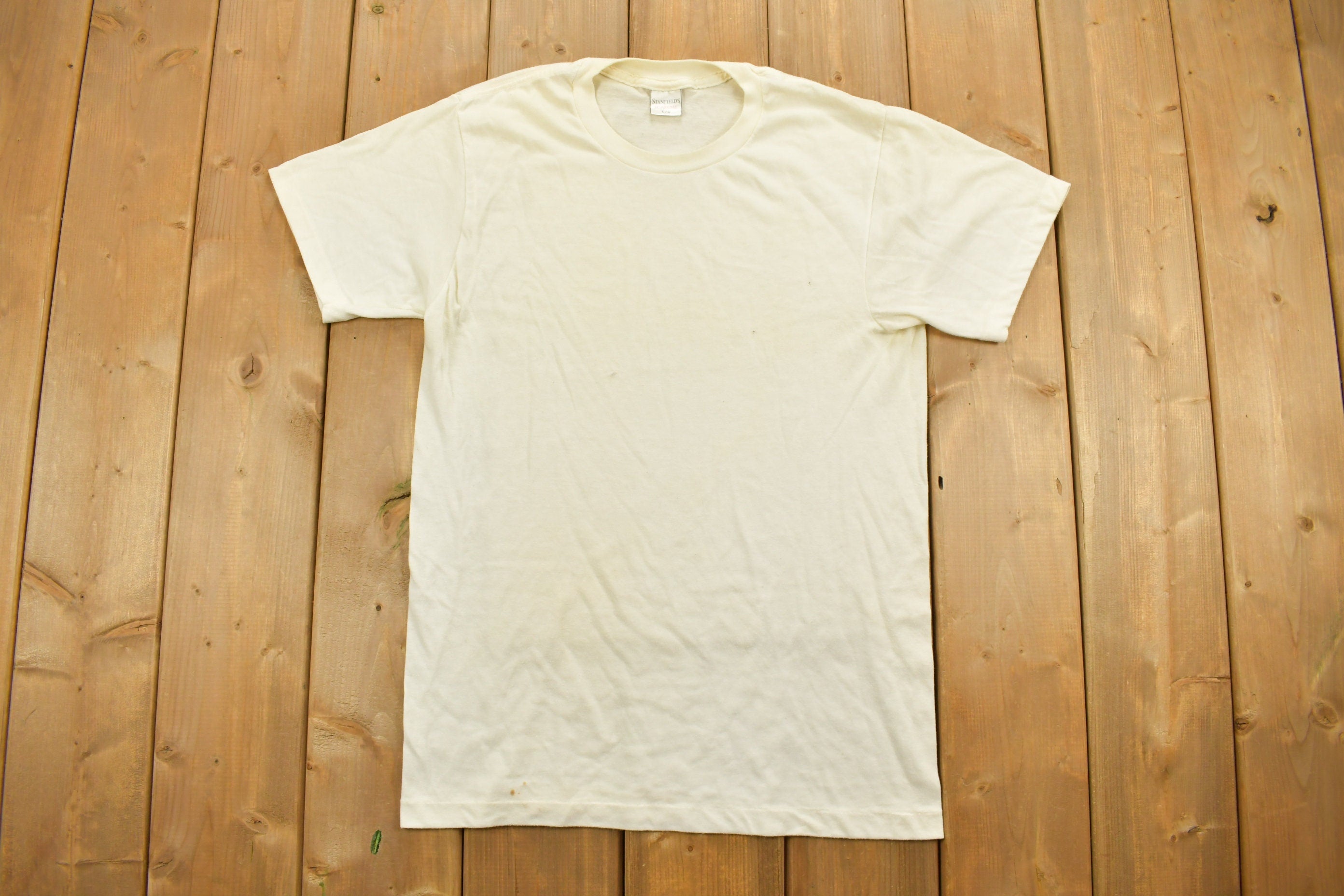 Vintage 1980s Blank White T Shirt