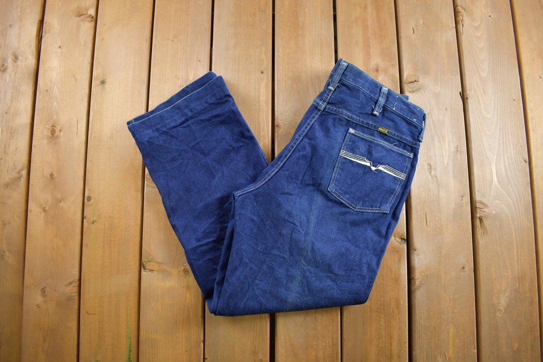 Vintage 1980s Maverick Denim Jeans Size 34 x 29 / Made in USA / American Vintage / Vintage Pants / Western Style