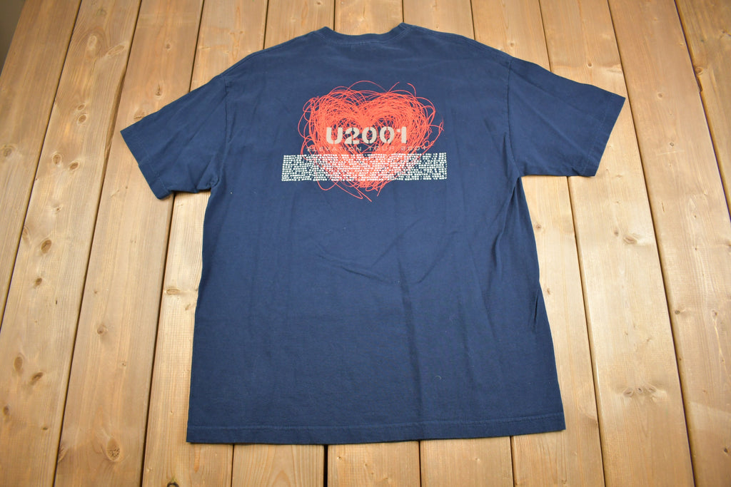 Vintage 2001 U2 Rock Band Graphic T-Shirt